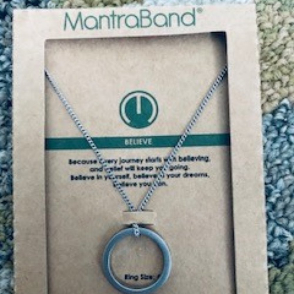 MantraBand Silver "Believe" Necklace